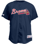 Braves Official MLB Full Button Jersey - MA6540 Braves-6540