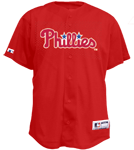 Phillies Official MLB Full Button Jersey - MA6540 Phillies-6540