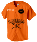 ORIEALS PIMPS - Full Button Youth Baseball Jersey - Augusta - 489 - 4892018 - Custom Heat Pressed ab2052b95a3a152012164757477