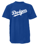 NAME - Custom Heat Pressed Dodgers Youth MLB Replica T-Shirt - MA1928 - Dodgers-MA19282042 58e4fceefc20473462e82