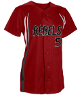 REBELS 5 - Custom Heat Pressed Girl's Changeup Softball Jersey - 1289 - 12892041 8b4572f912ec263201222486691