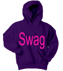 SWAG - Girls Hoodie Sweatshirt - PC90YH - PC90YH2021 - Custom Heat Pressed 1f74c6aea4b8452012163043157