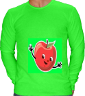 apple - Custom Heat Pressed American Apparel Longsleeve T-shirts T407 - T4072043 65d9ea23b36f292201291114416