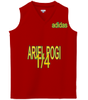 ARIEL POGI 1/4 ADIDAS 1/4 DELA CERNA PHILIPPINES - Custom Heat Pressed Ladies Sleeveless Jersey - Augusta - 525 - 5252032 f265c7bc334016420120215558