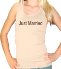 JUST MARRIED MRS. THOMAS - American Apparel Tank Top 3308 - 33082046 - Custom Screen Printed 68dbde5162e43042012172544314
