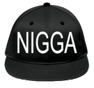 NIGGA - Flat Bill Flex Hat -13-725 - 13-7252034 - Custom Heat Pressed 7eb4352ddc471752012161649895