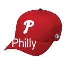 PHILLY - Custom Heat Pressed Philadelphia Phillies - Official MLB Hat for Little Leagues - Phillies-2752025 5a9f1995b9c01032012185625143