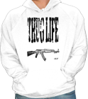 THUG LIFE - American Apparel Hooded Sweatshirt 5495 - 54952021 - Custom Heat Pressed 41b045f0424445201264946534