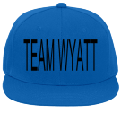 Team Wyatt - Flat Bill Fitted Hats 123-969 - 123-9692039 - Custom Heat Pressed 706f399678052252012164236856