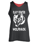 CLAY CENTER WOLFPACK - Custom Heat Pressed Women's Reversible Jersey-Teamwork Athletic-1442 - 14422030 4126a2e99481144201216523935