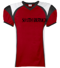 SOUTH BRANCH FUNK - Adult Red Zone Steelmesh Football Jersey - 13552032 - Custom Heat Pressed defed763762d15520121037562