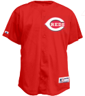 KMG - Custom Heat Pressed Reds Official MLB Full Button Youth Jersey - MA654Y - Reds-654Y2033 f7fdca25b6524b99a9787