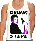 DRUNK STEVE - Custom Heat Pressed American Apparel Mens Tank Top 3408 - 34082018 35ca2e910e7a422012163327911