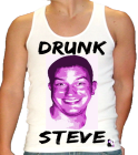 DRUNK STEVE 2 - Custom Heat Pressed American Apparel Mens Tank Top 3408 - 34082018 4bcdc62d8b3c422012164150380