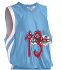 13 WHITESCREAM 13 - Youth Basketball Jersey - Reversible Downtown - Teamwork Athletic - 1409 - 14092033 - Custom Heat Pressed 4911f1ac1401165201220424564