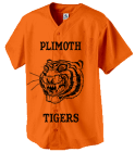 PLIMOTH TIGERS - Custom Heat Pressed Full Button Youth Baseball Jersey - Augusta - 489 - 4892017 212c1d22849114201295847434