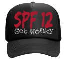 SPF 12 GET WONKY - Custom Heat Pressed Mesh Trucker Hat 32-467 - 32-4672018 bd83d045733042201219753520