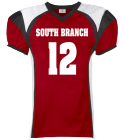 SOUTH BRANCH WHITE - Adult Red Zone Steelmesh Football Jersey - 13552032 - Custom Heat Pressed c1cbbff7634d1552012105421877