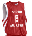 KARTIK 1 ALL STAR - Reversible Basketball Jersey - Adult Downtown - Teamwork Athletic - 1499 - 14992035 - Custom Heat Pressed 14b8ce5e28b118520124203142