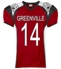 GREENVILLE 14 14 - Adult Red Zone Steelmesh Football Jersey - 13552033 - Custom Heat Pressed 1e602c2cce2016520127954641