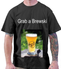 GRAB A BREWSKI AND FISH AND FISH - Custom Heat Pressed Tultex Unisex T-Shirt 0202TC - 0202TC2039 64e356fbe7762342012114515216