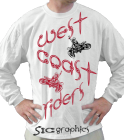 WEST COAST RIDERS SIC GRAPHICS - Custom Heat Pressed Jerzees T-Shirt 363LS - 363LS2036 7f2c36230a0e204201221184476