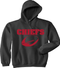 CHIEFS FOOTBALL - Custom Heat Pressed Gildan Pull Over Hoodie - 95002023 a74e0e1171a2635e81ce4