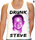 DRUNK STEVE 3 - Custom Heat Pressed American Apparel Mens Tank Top 3408 - 34082018 d9f2d618d84742201216513270