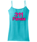 311 FAMILIA STAY POSITIVE LOVE YOU LIFE - District Threads® - Junior Ladies Adjustable Strappy Tank - DT2462036 - Custom Heat Pressed 00cef26a42421952012234219908