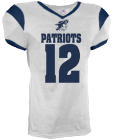 PATRIOTS 12 - Custom Heat Pressed Youth Grinder Steelmesh Football Jersey -Teamwork Athletic-1380 - 13802049 7d4cb9bd98d526122011195044323