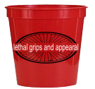 LETHAL GRIPS AND APPEARAL - Plastic Stadium Cup - 12 OZ - 700122027 - Custom Heat Pressed 2f1e67ef618b105201271347111