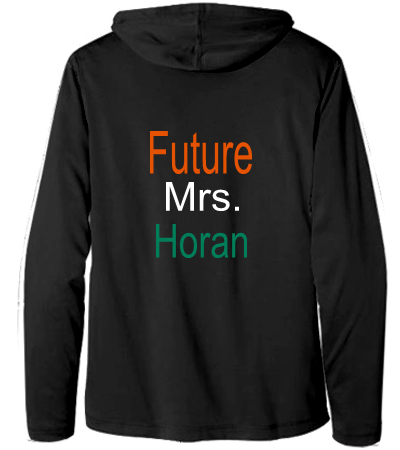 FUTURE MRS.HORAN - American Apparel Zip Hoodie - F4972025 - Custom Heat Pressed - CustomPlanet.com