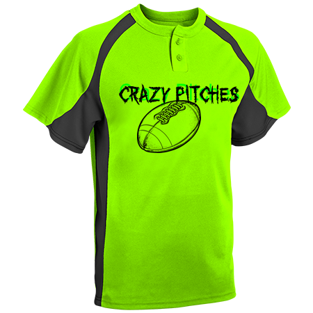 Crazy pitches crazy pitches  youth line drive 2button baseball jersey
