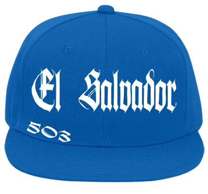 El Salvador Embroidered Flat Visor Snapback Hat