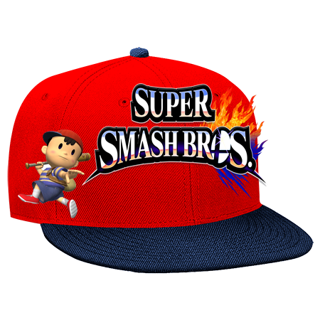 Ness Super Smash Bros Wool Blend Snapback Flat Bill Hat