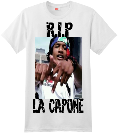 RIP LA CAPONE RIP TEAM 600 Custom Screen Printed Hanes T-Shirt