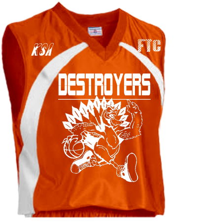 KSA FTC DESTROYERS Youth 2-Color Reversible Basketball Jersey