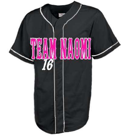 NAOMI 16 Adult Full Button Baseball Jersey