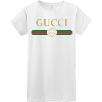 Gucci Womens Junior Shirts Tees Gildan Ladies Softstyle Cotton