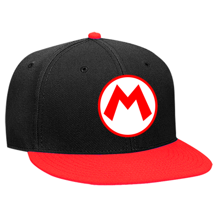 mario Wool Blend Snapback Flat Bill Hat