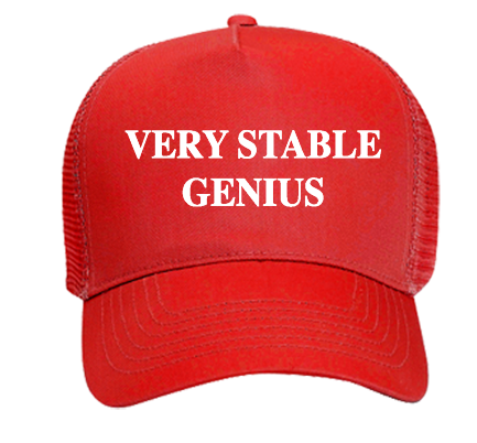 Trucker Hat Trader Genius White Logo