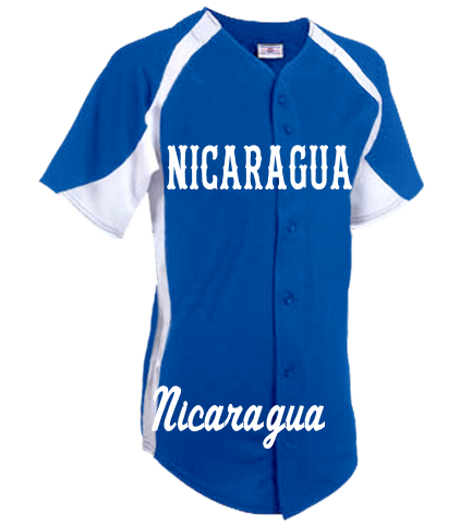 Nicaragua 12 Gray Pinstriped Baseball Jersey — BORIZ