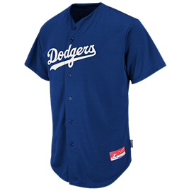 NORWALK NORWALK Dodgers Full Button Baseball Jersey - Adult MAHD6840