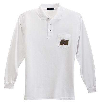 long sleeve polo with pocket