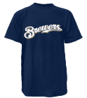 JOEDROBINSON4-4 Brewers MLB Little League Team Jerseys - Official Nike Youth MLB Wordmark Poly Tees - NY223