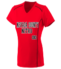 NEVADA-COUNTY-NITRO Ladies V-Neck Streak Softball Jersey