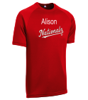 ALISON Nationals MLB Little League Team Jerseys - Official Nike Youth MLB Wordmark Poly Tees - NY229