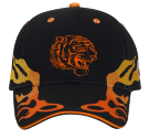 Tahir-tigers-cap DISCONTINUED DISCONTINUED Pre Embroidered Sandwich Visor  Otto Cap 87-576