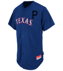 PINKEY-PINKEY-55-P Rangers Full Button Baseball Jersey - Adult MAHD6840