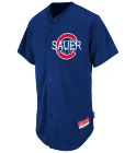 SAUER Cubs Full Button Baseball Jersey - Adult MAHD6840